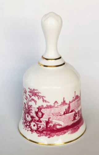 Vintage Spode Bell Pink Transferware Fine Bone China England for Danbury Mint - Afbeelding 1 van 6
