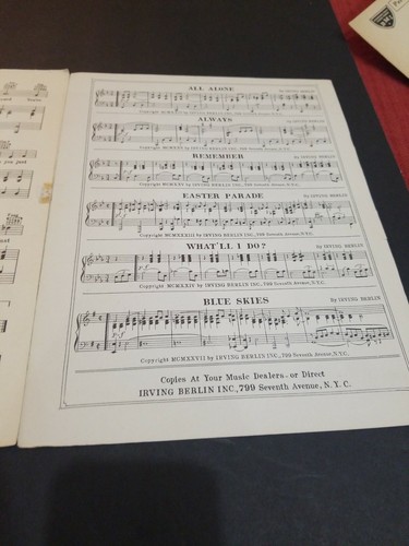 "CARELESS" RAY McKINNLEY 1939 SHEET MUSIC, IRVING BERLIN VINTAGE ORIGINAL,  - Picture 12 of 12