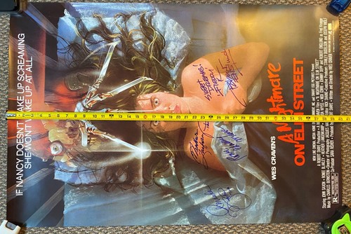 Nightmare On Elm Street 4x Signed Poster w/ COA Freddy Krueger 1980s Horror Rare - Picture 10 of 11