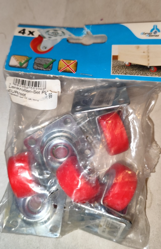 Lenkrolle Polyurethan-Rad ø 30 mm Transportrolle Tragkraft je Rolle 20kg Ersatz - Bild 8 von 10