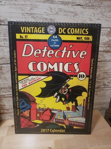 VERSIEGELT NEU 2017 VINTAGE DC COMICS COVER KALENDER BATMAN WONDER WOMAN SUPERMAN - Bild 1 von 10