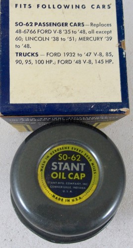 1935 1936 1937 38 1939 1940 1946 1948 1950 1951 Ford Lincoln Mercury NEW Oil Cap