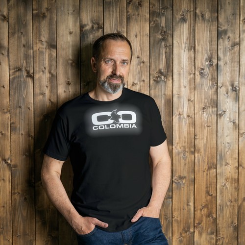 Colombia CO Reflective Logo Black T-Shirt - Picture 3 of 3