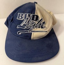 Vintage 1990's Bud Light Beer Color Snapback Hat Cap Made in USA