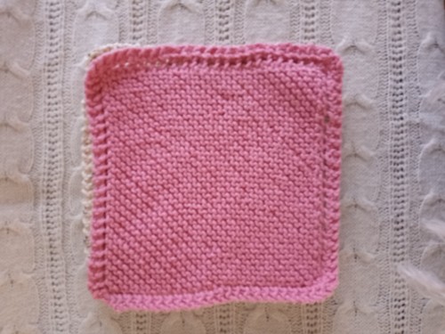 New Hand Knit Washcloths Lot Of 3, 100% Cotton - Picture 5 of 5