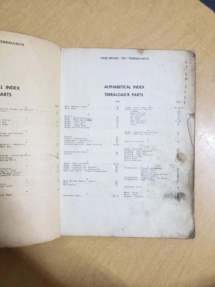 Case W5 Terraloader Gas Industrial Factory Parts Catalog - Image 2 of 4