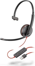 Plantronics Blackwire 3210 On-Ear Mono USB-C Headset - Black