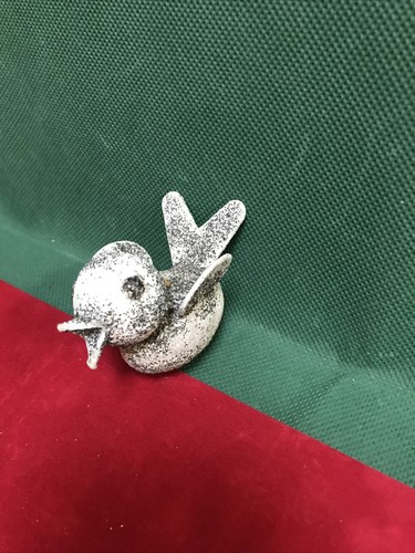 Mica Glitter Paper Mache bird ornament Frankel Assoc. 1956 Plus Bonus - Picture 2 of 7