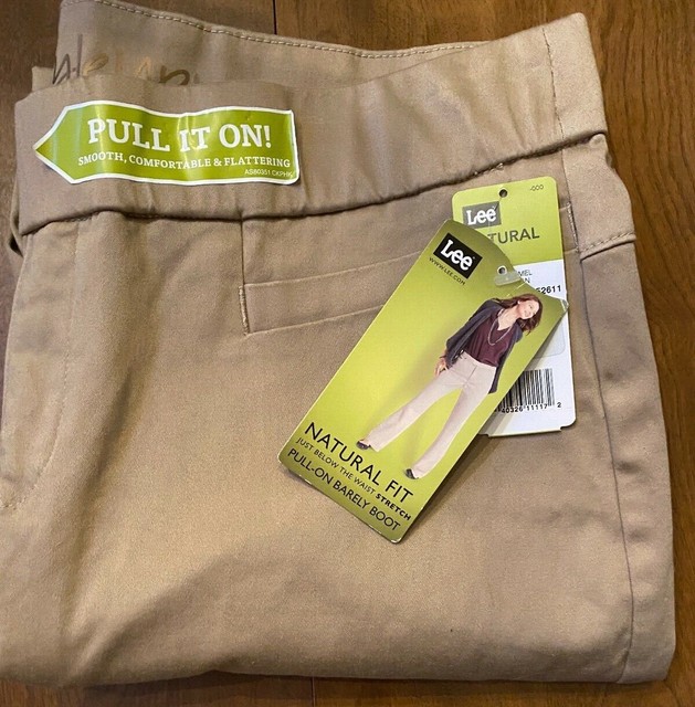 lee natural fit pull on pants