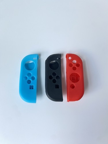 Silicone Rubber Skin Case Gel Cover Grip For Nintendo Switch Joy-Con Red/Blue - Picture 2 of 2