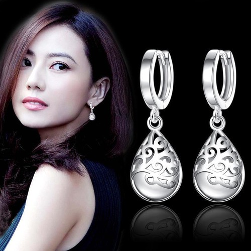 925 Silber Opal Blume Ohrstecker für Damen Antiallergie Trendy Geschenk - Bild 2 von 26