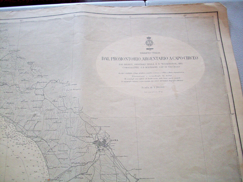 Carta Nautica - Dal Promontorio Argentario a Capo Circeo - Genova 1907 - Foto 2 di 12
