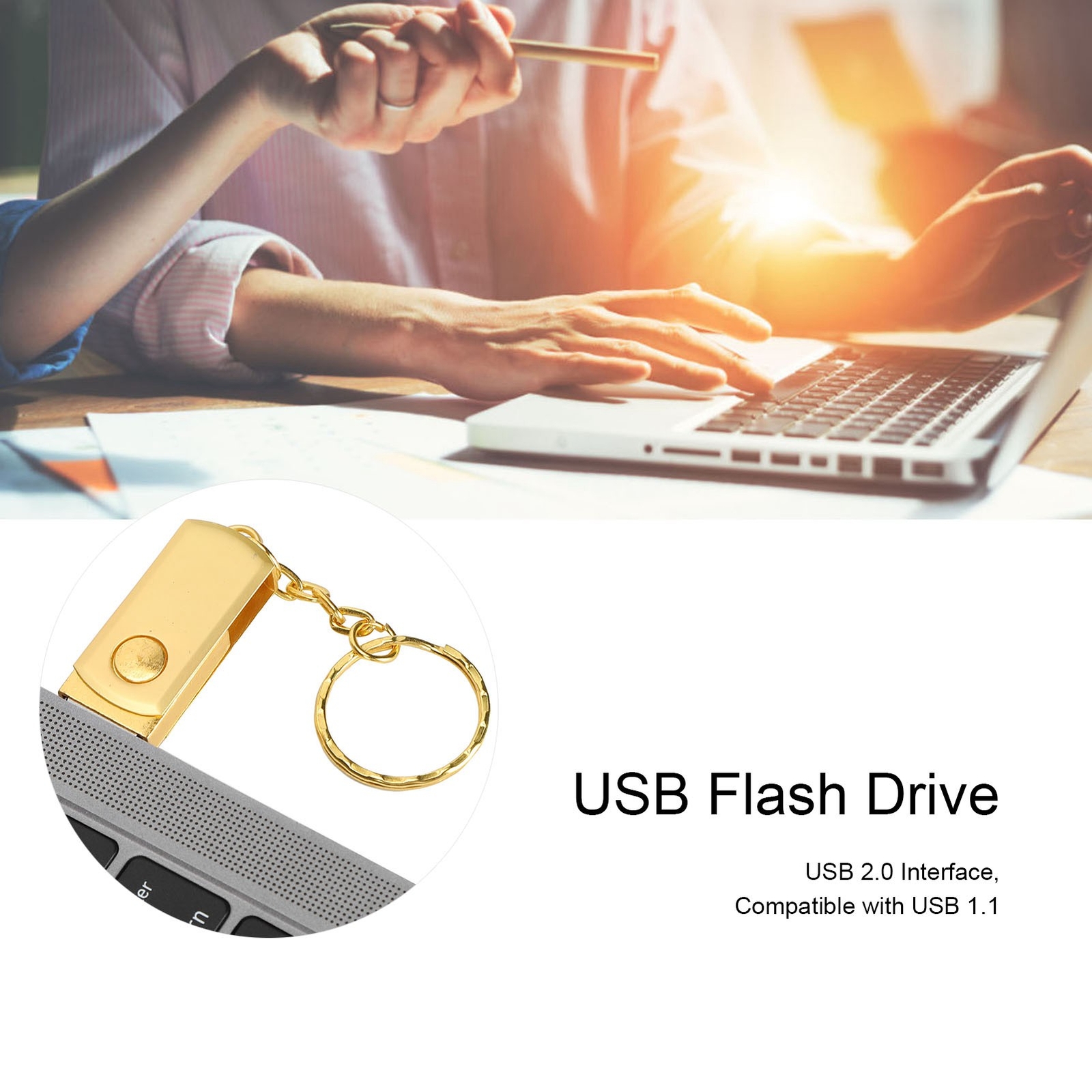 USB Flash Drive USB 2.0 Rotating Bulk Zipper Thumb Drives For Window2003// SPM