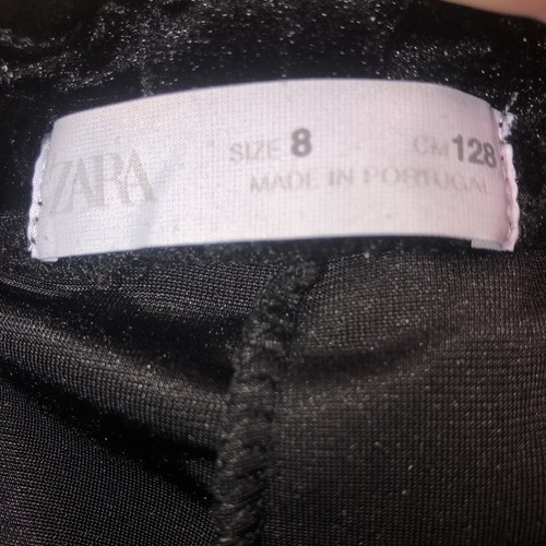 ZARA girls black velvet joggers sz 8 - Picture 4 of 4