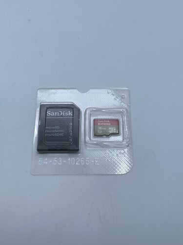 SanDisk 16GB Extreme microSDXC UHS-I Memory Card with Adapter