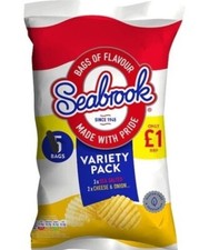 Seabrook Variety Pack of 5 Full Box of 8 - 40 Packs - Brand New Tracked Postage 