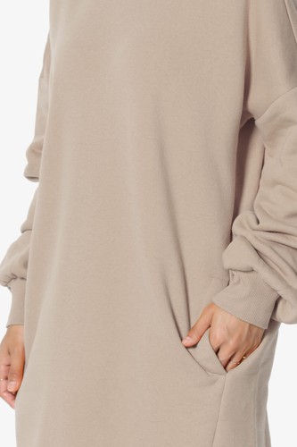 TheMogan S~3X Casual Oversized Crew Neck Fleece Sweatshirts Loose Pullover Tunic - Picture 103 of 152