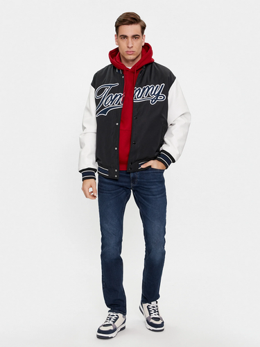 GIUBBINO BOMBER UOMO TOMMY JEANS LETTERMAN DM0DM17880 BDS ORIGINALE PE 2024 - Picture 2 of 6