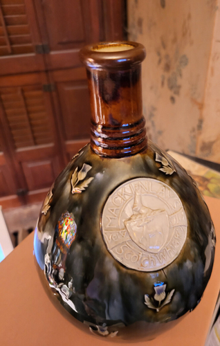 Antico espositore pubblicitario statuina liquore whisky scozzese Mackinlay's - Foto 8 di 16