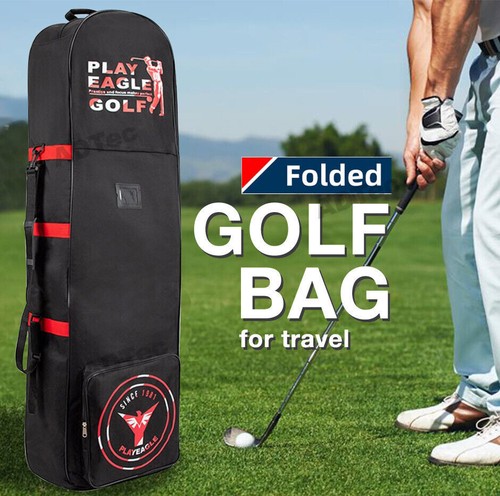 Folding Golf Aviation Bag with Wheels Golf Club Bag Golf Travel Bag Lightweight - Picture 2 of 31