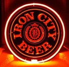 Iron City Brewing Company 3D Carved 12"x12" Neon Light Sign Lamp Bar Open Pub