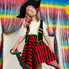 Pirate Girl Cosplay Costume by LILUkids, Size 128, Halloween, Carnival, Party