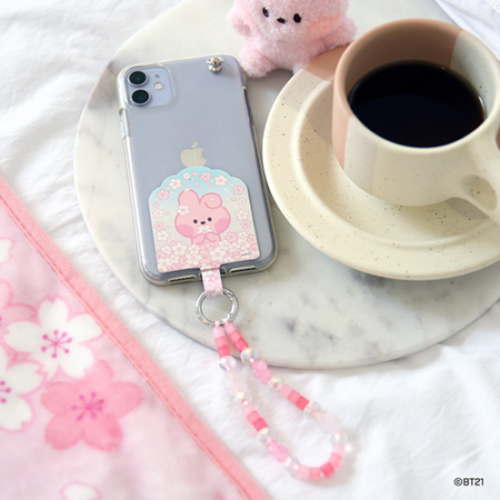 Soporte para etiquetas de teléfono BT21 minini versión flor de cerezo Productos oficiales K-POP - Imagen 7 de 22