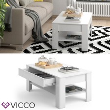 Tavolino da salotto Tavolino cassetti Tavolino da caffè Milan Bianco Vicco