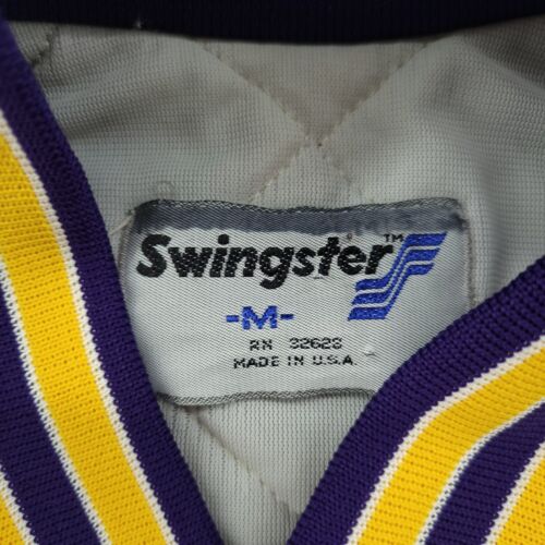 Vintage Washington Huskies Jacke Herren Medium Lila Satin 80er Bomberjacke - Bild 3 von 10