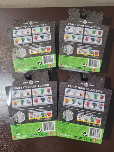 Minecraft Mini Figures Series 2 Stone Set Lot Of 4 Box (3-Pack) New Sealed - Picture 2 of 7