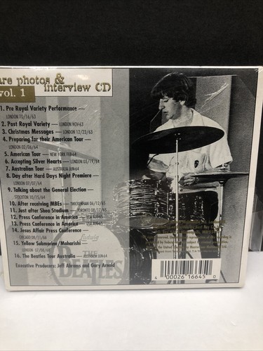 The Beatles Rare Photos & Interview CD Vol 1 (1995, CD) Factory Sealed/New - Picture 2 of 3