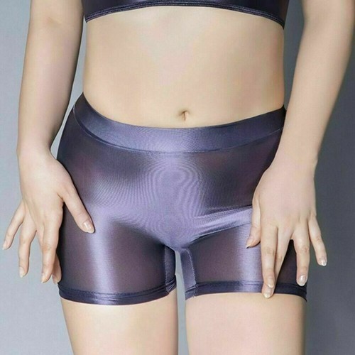 Womens Shiny High Gloss Boyshorts Boxer Briefs Shorts Panties Knickers Underwear - Picture 19 of 24