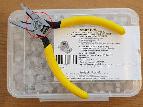 500 x ALARM LED Draht Verbinder Gelgefüllt Isolierte Crimpe 2-Wege + MÜHLEN Werkzeug - Bild 2 von 2