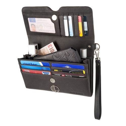 Cartera de cuero británica para mujer Drew Lennox - Imagen 14 de 39