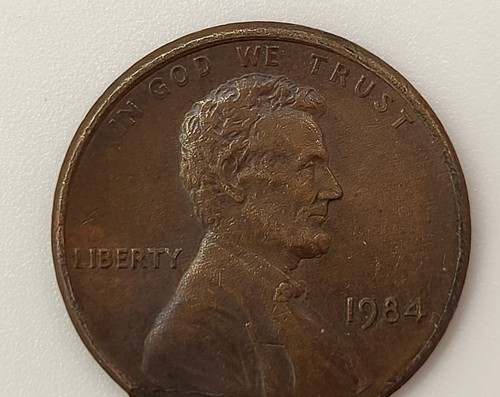 1984 P Lincoln Cent mit schönem geraden abgeschnittenem Planchet Prägefehler!! - Bild 4 von 6