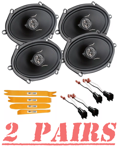 4) 250 Watts | Front & Rear Door 6x8" Speakers for 1999-2014 Ford F-150, F-250 - Picture 1 of 6