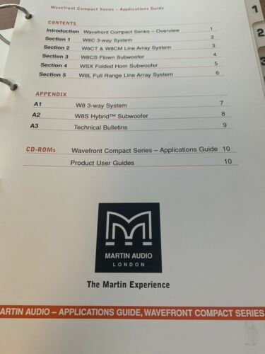 Martin Audio Applications Guide W8C W8CT W8CS WSX W8L W8 W8S Wavefront Compact - Picture 4 of 7