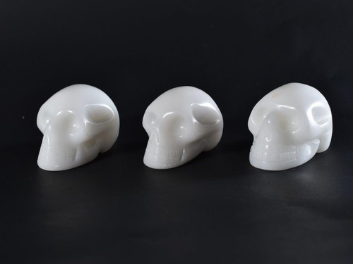 Calavera Pulida Cristal Piedra Preciosa Reiki Chakra Varias Gemas Decoración de Halloween - Imagen 37 de 39