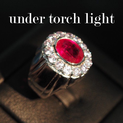 Vibrant Blood Red Ruby Rare 3.50Ct 925 Sterling Silver White Gold Plated Rings - Picture 5 of 9