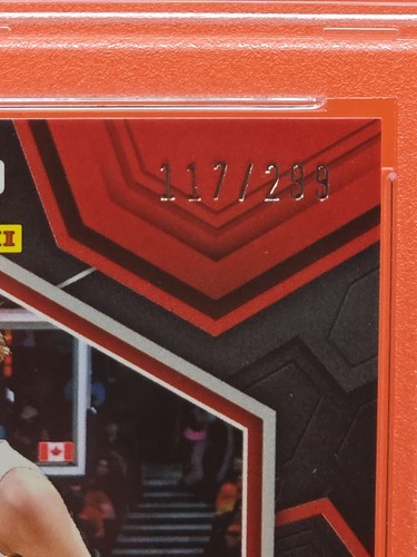 🔴⚪️🔴 2023 MOSAIC GRADEY DICK #239 RED SEISMIC 117/299 PSA 9 RAPTORS 🔴⚪️🔴 - Picture 3 of 3