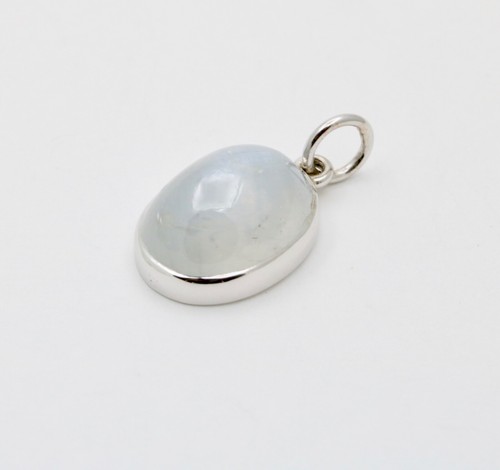 Vintage Cabochon Star Sapphire 14K White Gold Charm Pendant - 第 6/6 張圖片