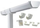Plastic Guttering Kit Shed Gutter 18 ft / 6m Gutter 112mm White Square