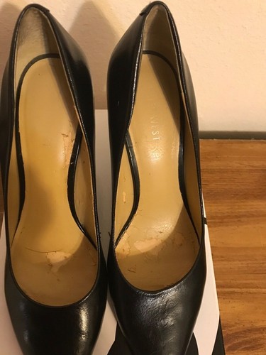Nine West Gwendle Genuine Leather Pump Pointed Toe Heel Black, Sz. 7.5 - 第 5/6 張圖片