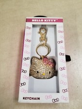 Sanrio Hello Kitty Face Pave 3D Bling Keychain Bag Charm
