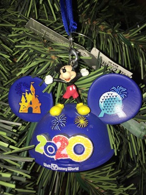 Disney Parks 2020 Disney World MICKEY MOUSE LIGHT-UP EAR HAT Christmas Ornament | eBay