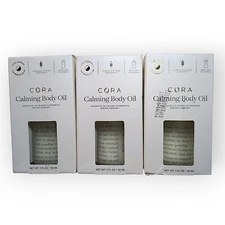 3x Cora Calming Body Oil 1oz for Period Comfort Mess-Free Rollerball READ Desc..