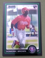 DOMONIC BROWN 2010 Bowman Draft Picks & Prospects Chrome ROOKIE Card #BDP70