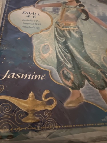 Disney Aladdin Princess Jasmine Halloween Costume, Girl Small 4-6. 1 Pc Jumpsuit - Picture 5 of 15