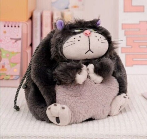 Lucifer Cute Disney Cartoon Cat Plush Crossbody Shoulder Bag Handbag Women Bag - Picture 6 of 7