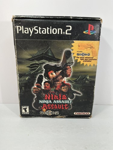 Ninja Assault + GunCon 2 Gun (Sony PlayStation 2 PS2) RARE! Box Only No Gun - Afbeelding 1 van 14